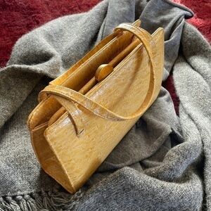 More Photos — Vintage 50’s PALIZZIO Genuine Ostrich Hand Bag